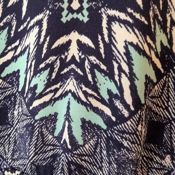 Shellys London Blue and Purple Fit and Flare Dress with Scoop Neck - Picture 2 of 10